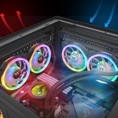 Ventole Thermaltake Swafan 12 Premium 120mm confezione da 3