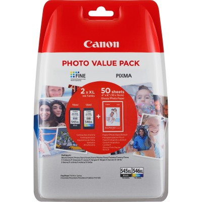 Canon Value Pack nero   differenti colori PG545XL CL546XL Photo Value Pack