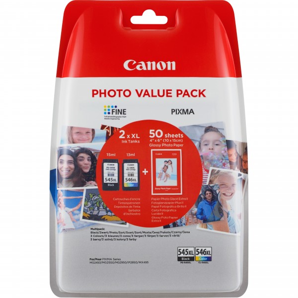 Canon Value Pack nero / differenti colori PG545XL CL546XL Photo Value Pack