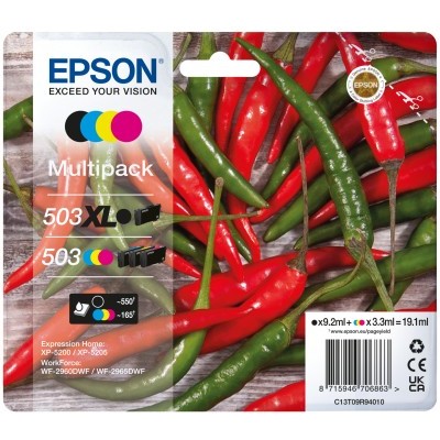 Multipack Epson nero   ciano   magenta   giallo C13T09R94010 503 XL 503 ~1045 pagine 6,4ml