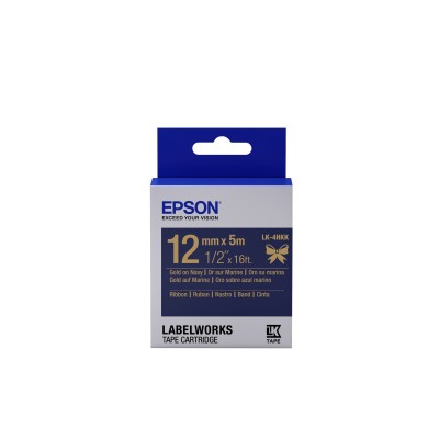 Nastro Epson LK4HKK C53S654002 Nastro satinato per etichettatrici Epson LK4HKK oro blu 12 mm 5 m