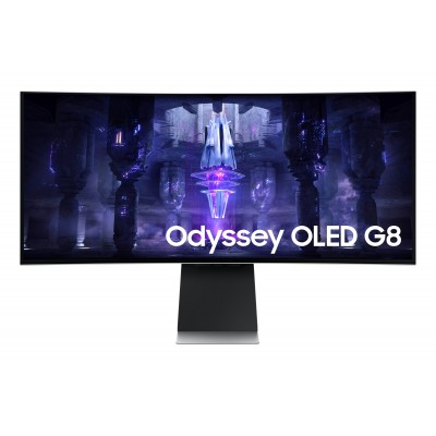 Monitor SAMSUNG Odyssey G8 S34BG850SU 34'' UWQHD USB-C AMD Free-Sync Premium OLED Argento