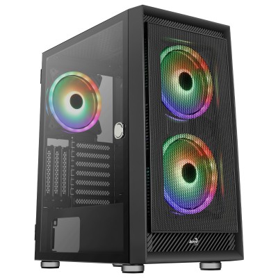 Case Aerocool Graphite-G-BK-v3 Nero Vetro Temperato Midi Tower