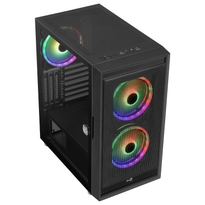 Case Aerocool Graphite-G-BK-v3 Nero Vetro Temperato Midi Tower