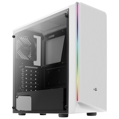 Case Aerocool Rift White Bianco Nero Vetro Temperato Midi Tower