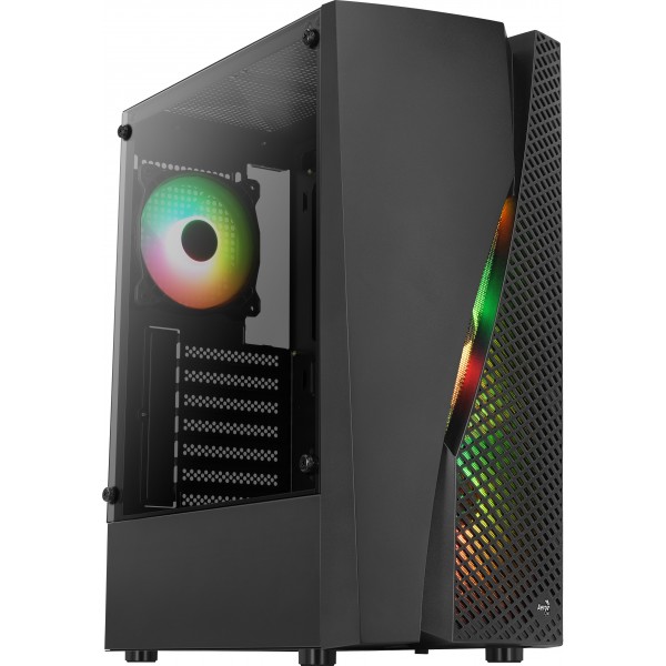 Case Aerocool Wave-G-BK-v3 Nero Vetro Temperato Midi Tower