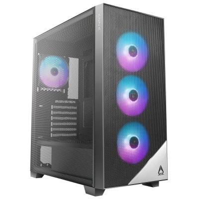 Case Azza Aero 480 Nero Parte Anteriore In Rete Midi Tower