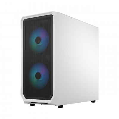 Case Fractal Design Focus 2 RGB White TG Clear Tint Bianco Midi Tower Vetro Temperato