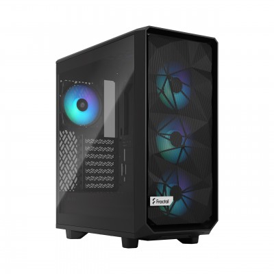 Case Fractal Design Meshify 2 Compact Lite RGB Black TG Light tint Nero Midi Tower Vetro Temperato