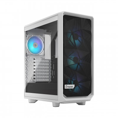 Case Fractal Design Meshify 2 Compact RGB White TG Clear Tint Bianco Midi Tower Vetro Temperato