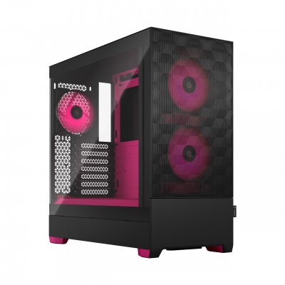 Case Fractal Design Pop Air RGB Magenta Core TG Clear Tint Nero Magenta Midi Tower Vetro Temperato