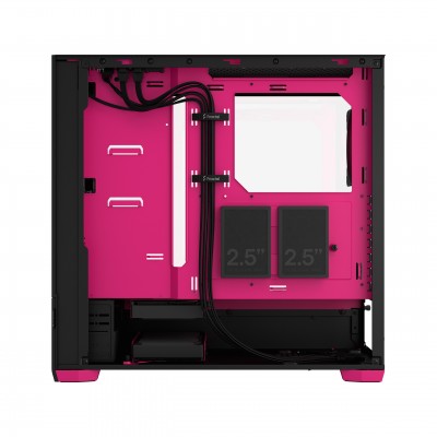 Case Fractal Design Pop Air RGB Magenta Core TG Clear Tint Nero Magenta Midi Tower Vetro Temperato