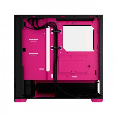 Case Fractal Design Pop Air RGB Magenta Core TG Clear Tint Nero Magenta Midi Tower Vetro Temperato