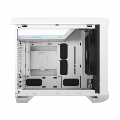 Case Fractal Design Torrent Nano White TG Clear Tint Bianco Mini Tower Vetro Temperato Mini ITX