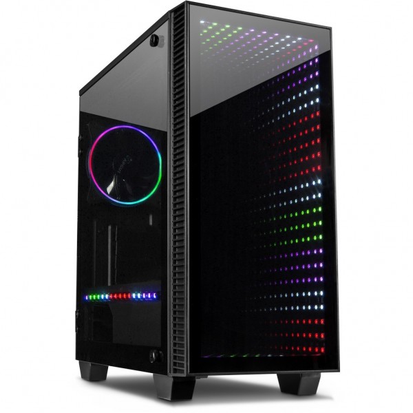 Case Inter-Tech X-608 Infinity Micro Infinity-Mirror Nero Vetro Temperato Midi Tower