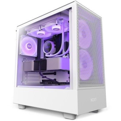 Case NZXT H5 Flow RGB Midi-Tower Bianco