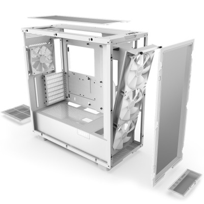 Case NZXT H7 Flow RGB Midi-Tower Bianco