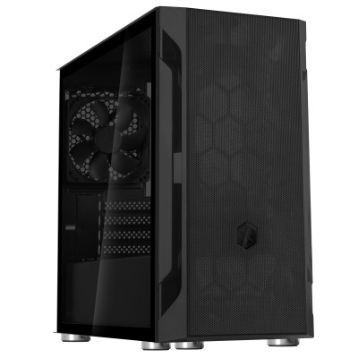 Case SilverStone Fara H1M Vetro Temperato Nero