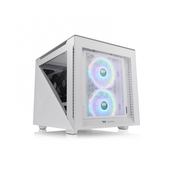 Case Thermaltake Divider 200 TG Snow Micro Bianco Mini Tower Micro ATX