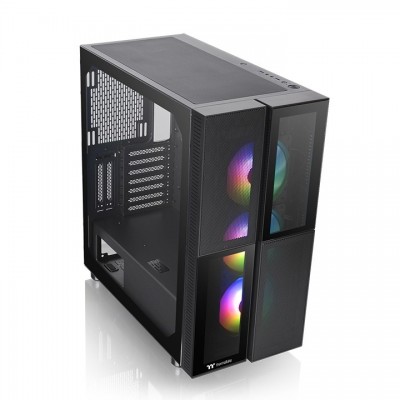 Case Thermaltake Versa T26 TG ARGB Nero Vetro Temperato Midi Tower E-ATX