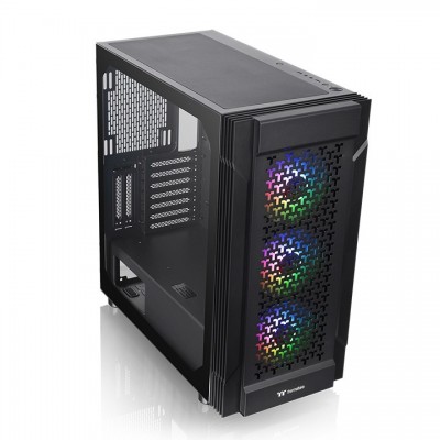 Case Thermaltake Versa T27 TG ARGB Nero Vetro Temperato Midi Tower E-ATX