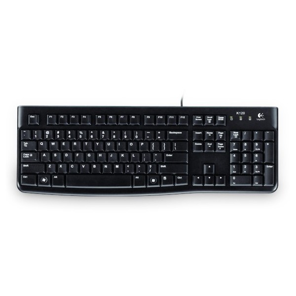 Tastiera Logitech Keyboard K120 USB QWERTY Nero