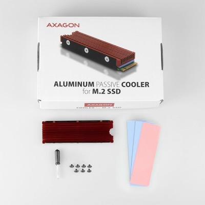 Dissipatore AXAGON CLR-M2 Passivo SSD M.2 Rosso