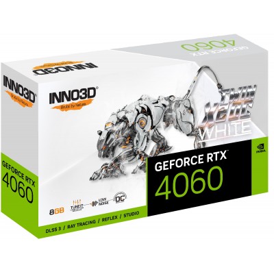 Scheda Video INNO3D  GeForce RTX 4060 Twin X2 OC bianco 8192 MB GDDR6