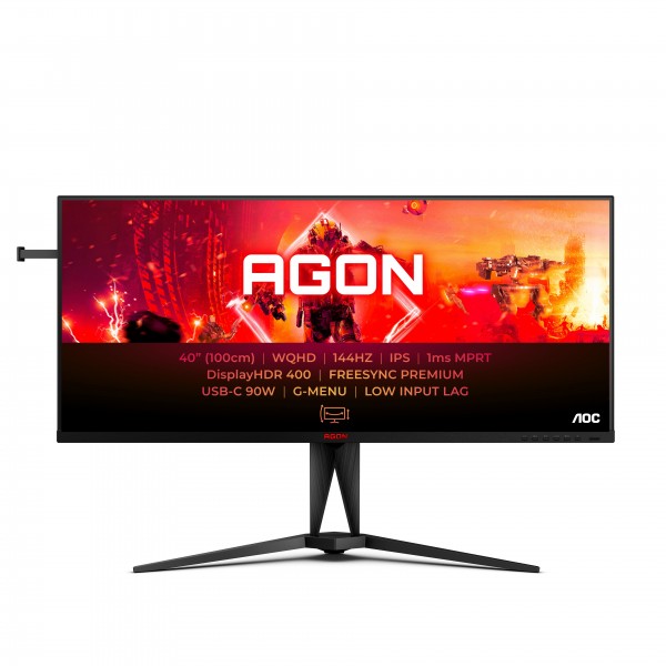 Monitor AOC AGON AG405UXC 40'' WQHD IPS HDMI DisplayPort HDR AMD FreeSync Premim USB-C Nero