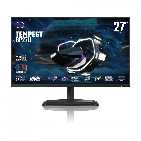 Monitor Cooler Master GP27-FUS 27'' UltraHD/4K VA AMD Free-Sync HDMI 2.1 Nero/Argento