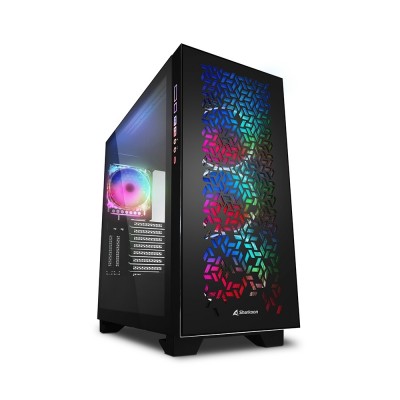 Case Sharkoon ELITE SHARK CA300H Nero Big Tower Nero Vetro Temperato