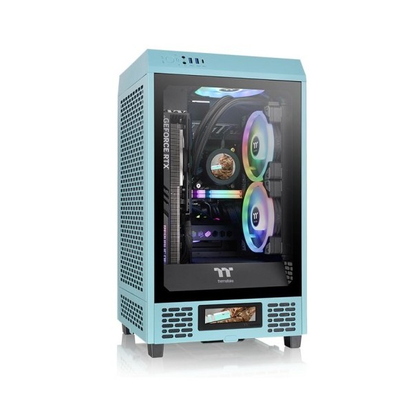 Case ThermalTake The Tower 200 Mini-Tower Vetro Temperato Turchese