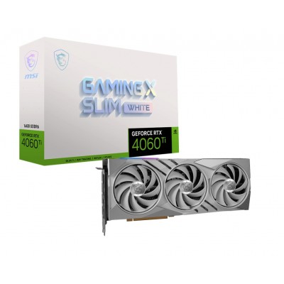 Scheda video MSI GeForce RTX 4060 TI 16GB Gaming X SLIM WHITE