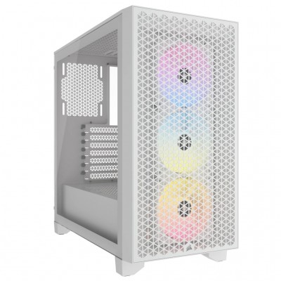 Case Corsair 3000D Airflow RGB Tempered Glass Midi-Tower Bianco