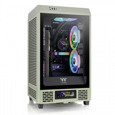 Case ThermalTake The Tower 200 Mini-Tower Vetro Temperato Verde Chiaro