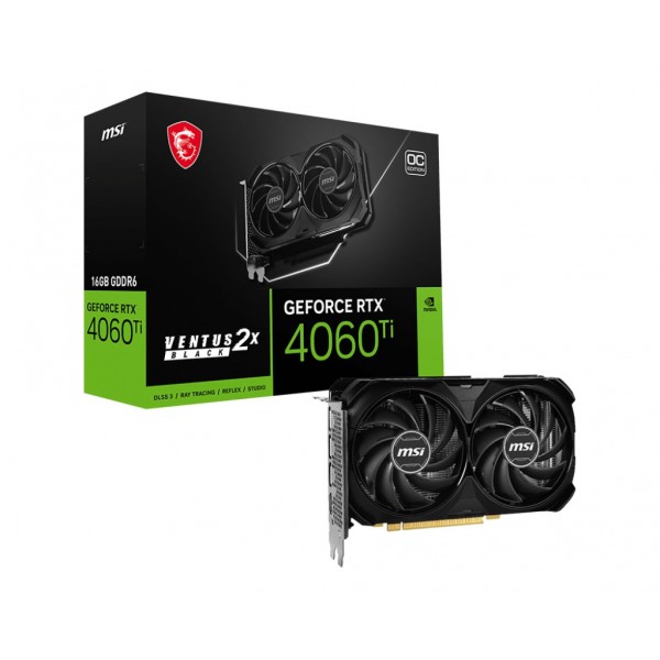 Scheda video MSI GeForce RTX 4060 TI 16GB Ventus 2X BLACK OC