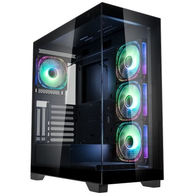 Case Kolink Unity Peak ARGB Midi-Tower Showcase Vetro Temperato Nero