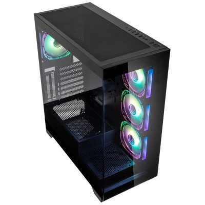 Case Kolink Unity Peak ARGB Midi-Tower Showcase Vetro Temperato Nero