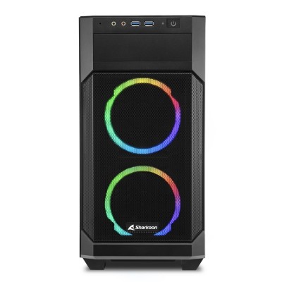 Case Sharkoon V1000 Midi-Tower Vetro Temperato RGB Nero