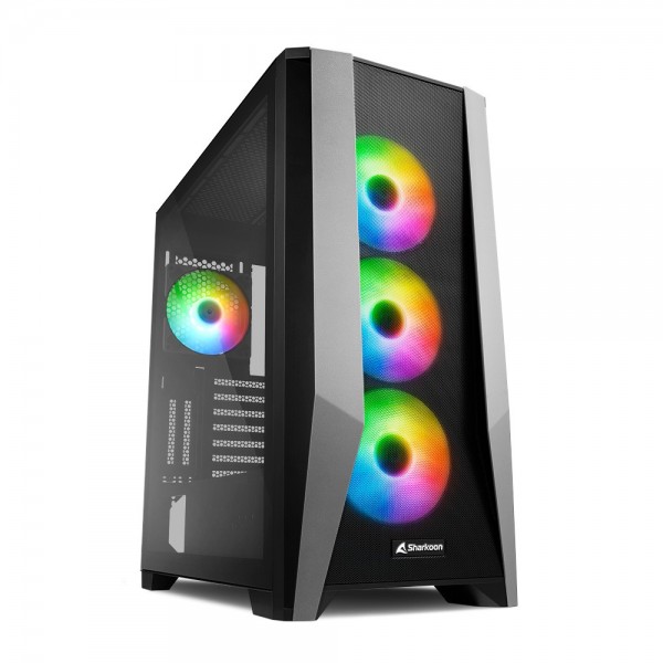 Case Sharkoon TG7M Midi-Tower Vetro Temperato RGB Nero