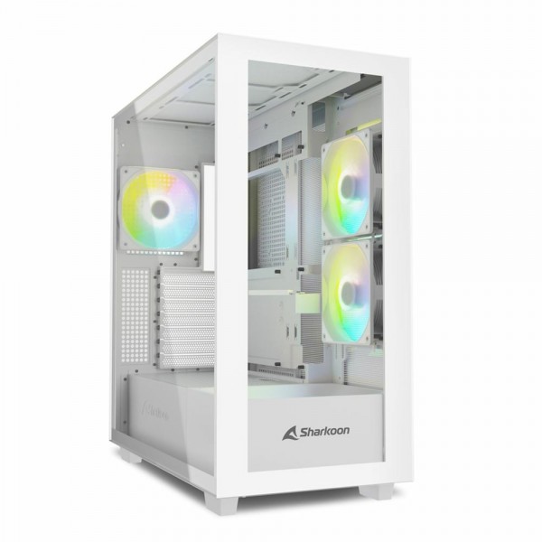 Case Sharkoon Rebel C60 Midi-Tower Vetro Temperato RGB Bianco