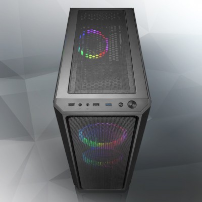 Case Raijintek PONOS MS4 Midi-Tower Full Mesh Nero