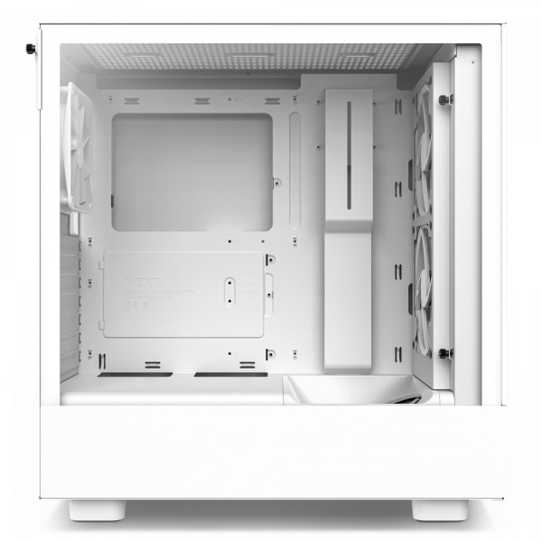 Case NZXT H5 Flow Midi-Tower Vetro Temperato Bianco Opaco