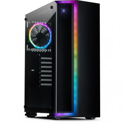 Case Inter Tech S-3906 Renegade Midi-Tower Vetro Temperato LED RGB Nero