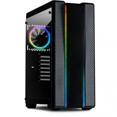 Case Inter Tech S-3901 Impulse Midi-Tower LED RGB Vetro Temperato Nero