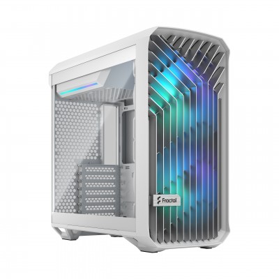 Case Fractal Design Compact RGB Midi-Tower Vetro Temperato Bianco