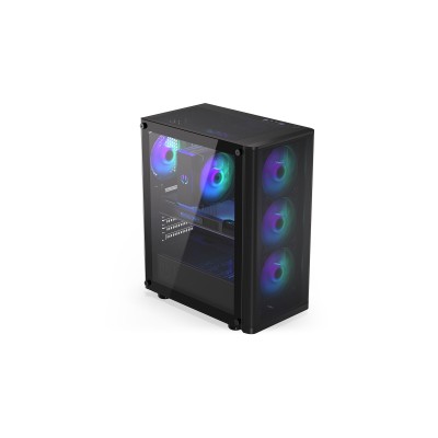 Case Endorfy Ventum 200 ARGB Midi-Tower Vetro Temperato Nero