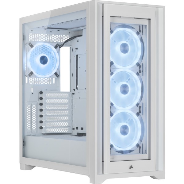 Case Corsair iCUE 5000X RGB QL Edition Midi-Tower Vetro Temperato Bianco