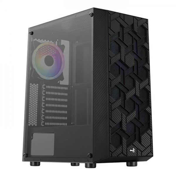 Case Aerocool Hive ARGB v1 Midi-Tower FRGB Vetro Temperato Nero