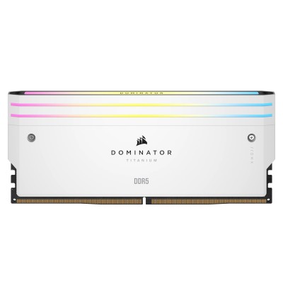 Ram CORSAIR DOMINATOR TITANIUM DDR5 6000Mhz 64GB (2X32) RGB XMP 3.0 CL30 BIANCO